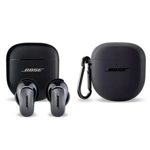 BoseQuietComfortUltra Earbuds Silicone Case Cove Black Wireless Earbuds+Charger